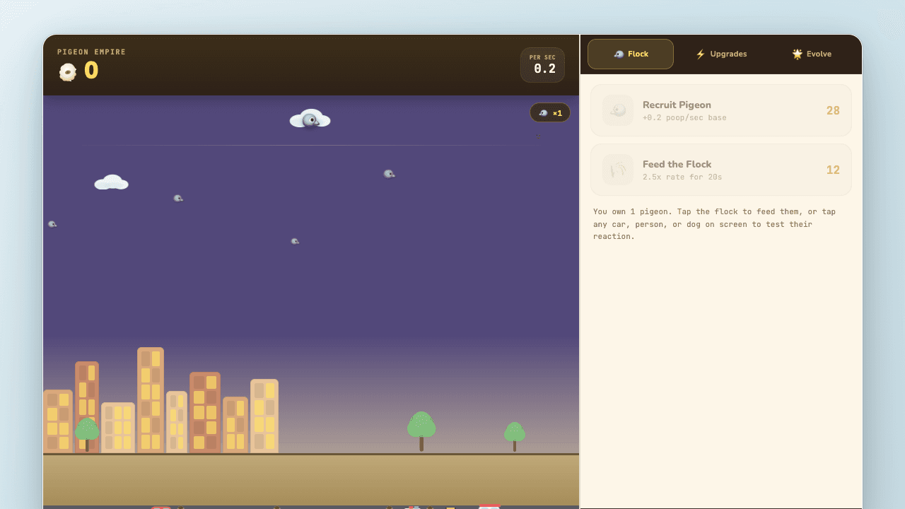 Screenshot of Pigeon Empire